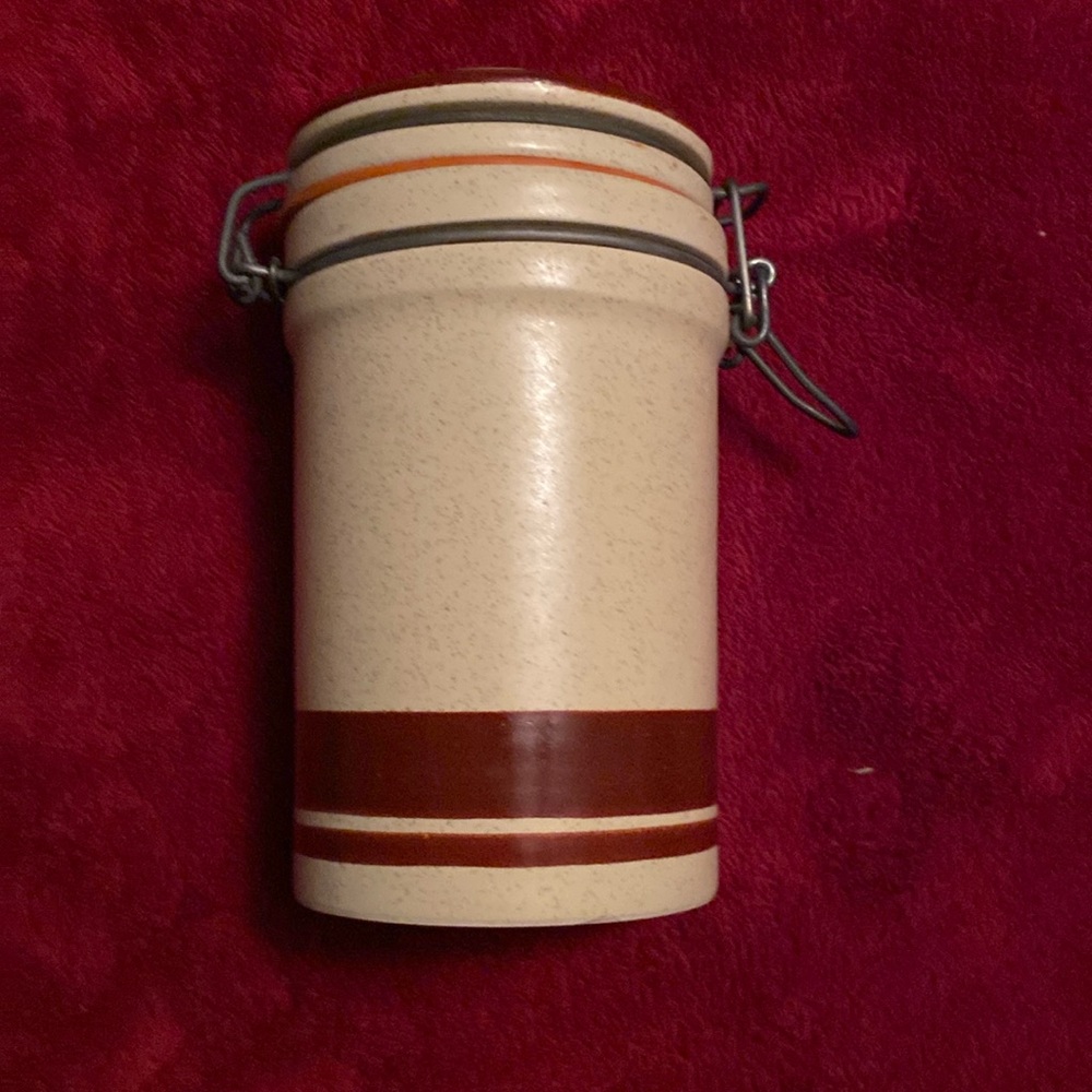 Vintage Italy Stoneware Canister